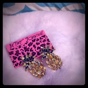 Betsy Johnson Pineapple earrings